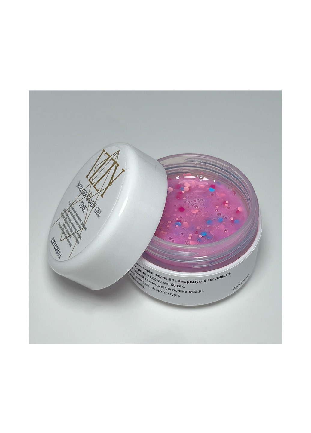 Декоративный гель для наращивания ногтей Candy Gel Pink, 20 г Izzy (363030662)