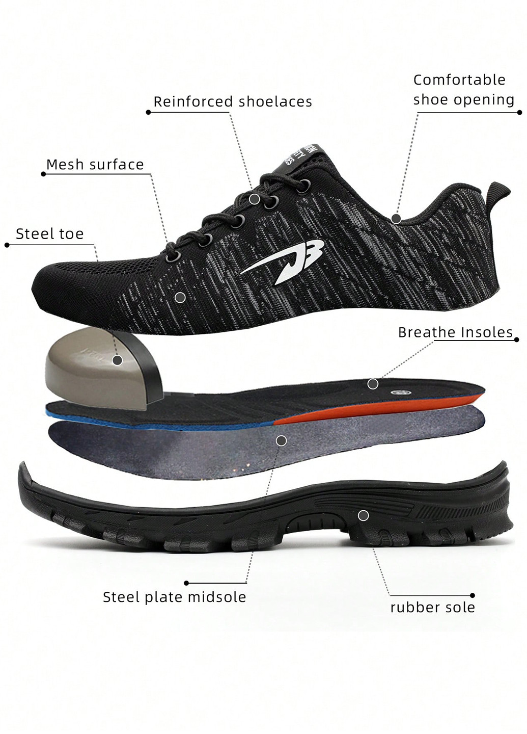 Черные всесезонные обувь SHEIN