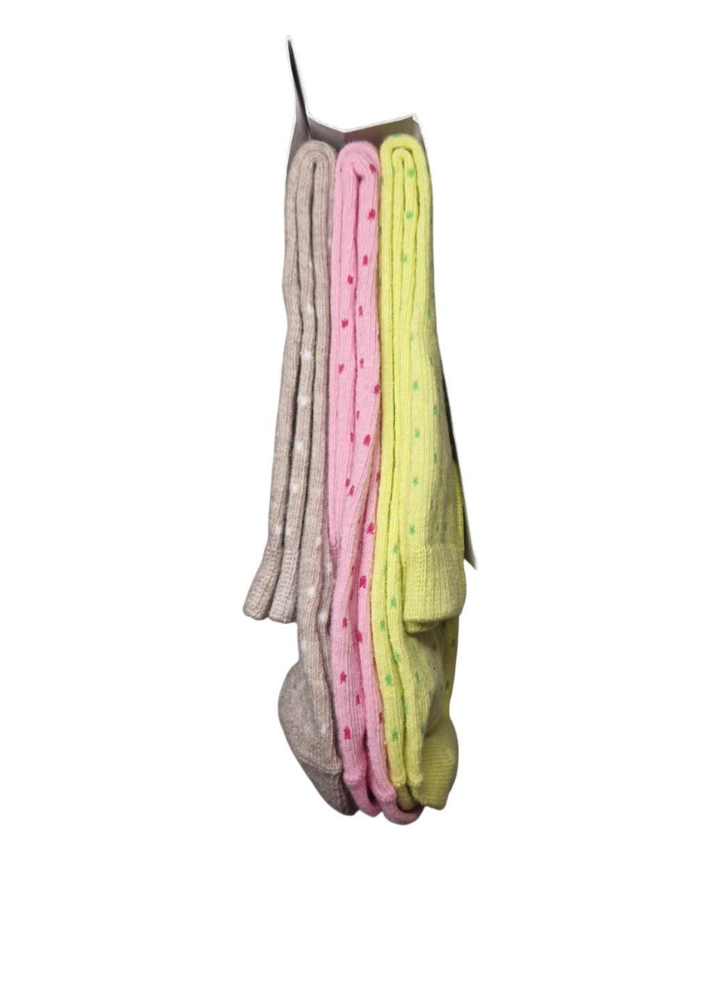 Комбинированные носки (3 пары) C&A горошки (341560787)