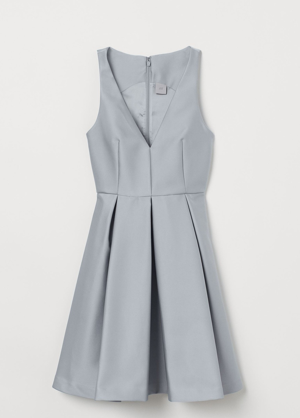 Бирюзовое вечернее платье H&M однотонное