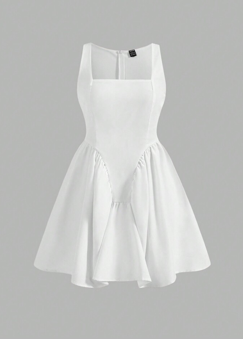 Білий кежуал сукня кльош SHEIN однотонна