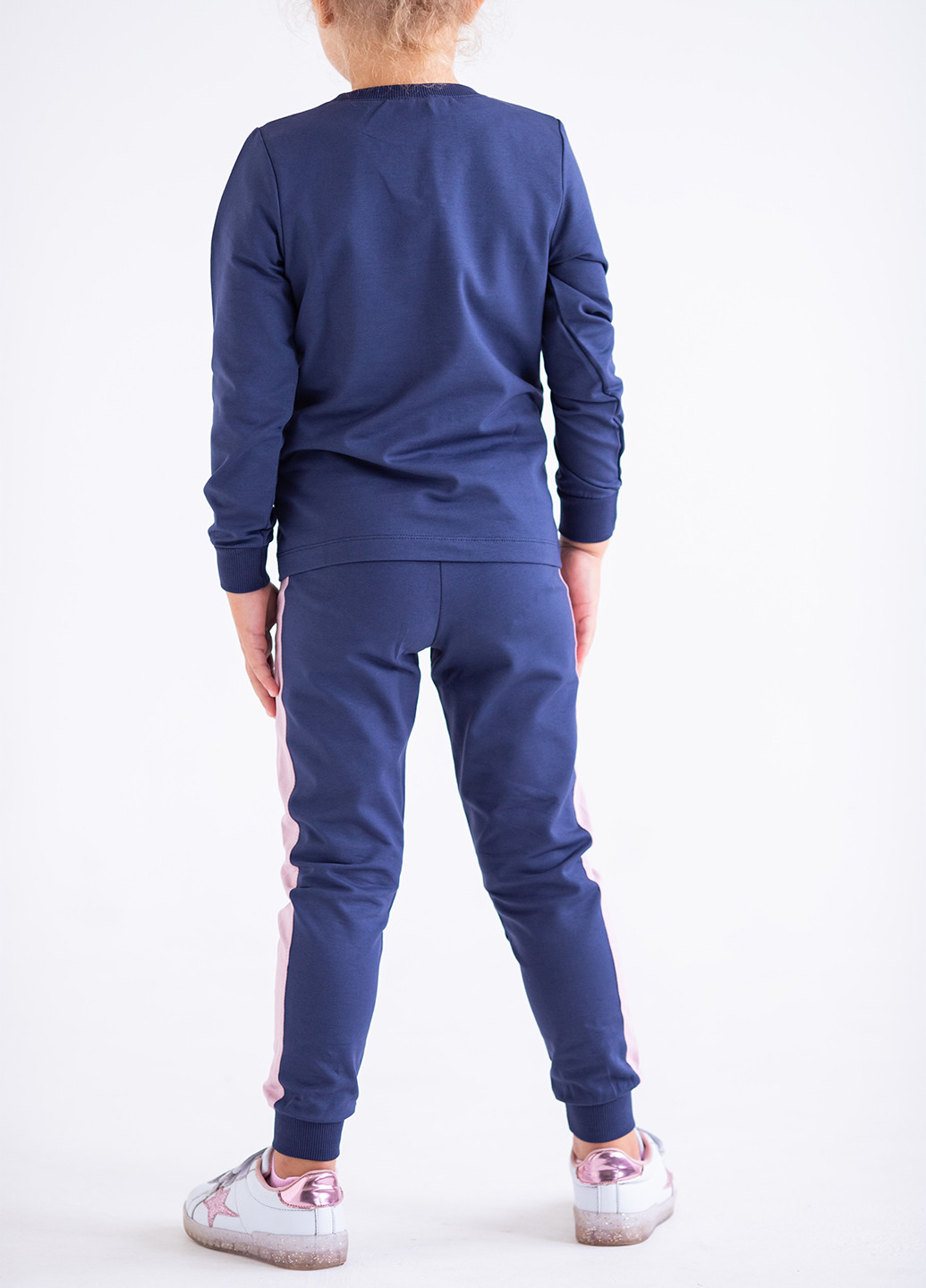 Синий демисезонный костюм (лонгслив, брюки) брючный Vidoli
