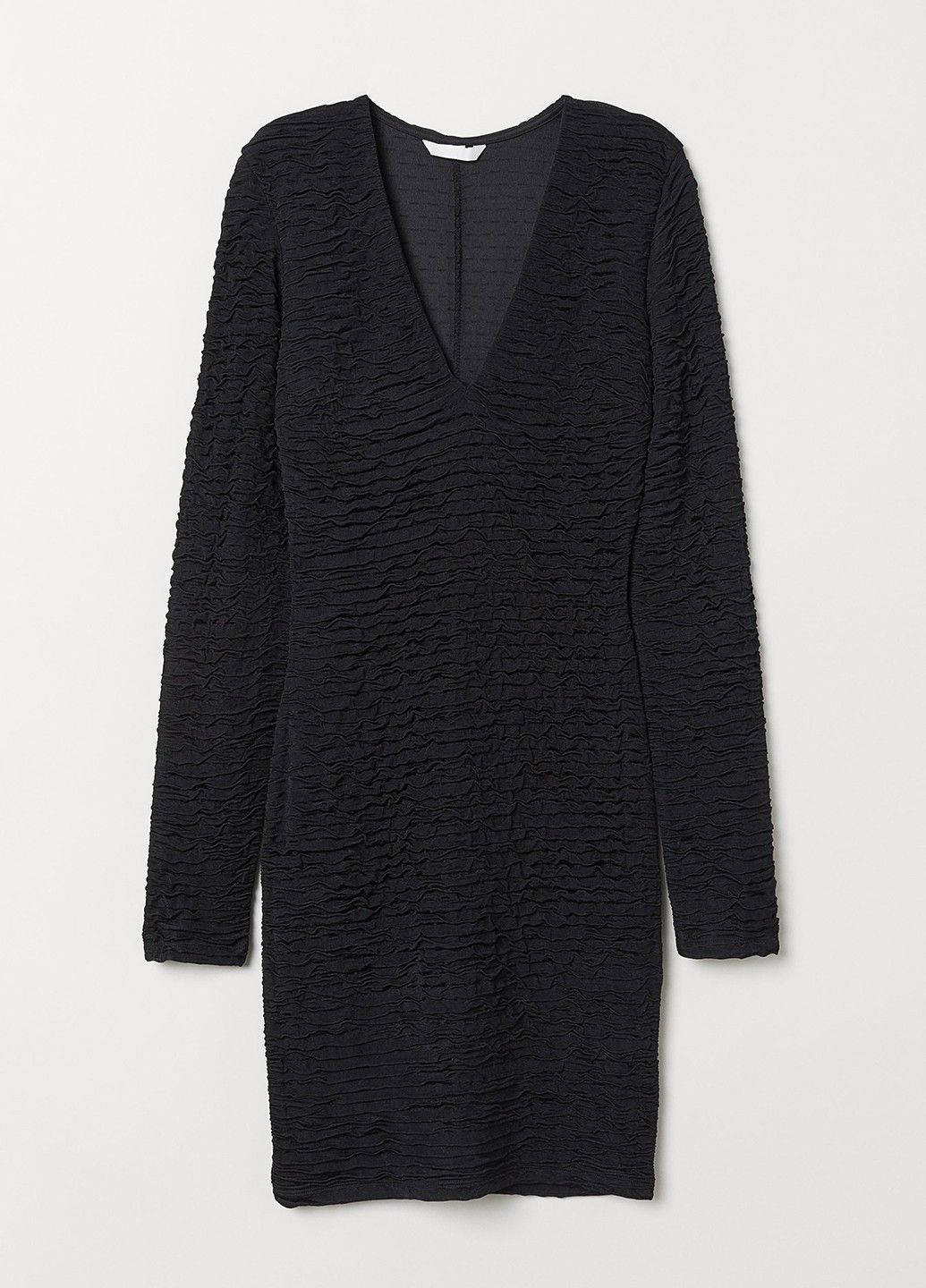 Черное кэжуал платье силуэтная H&M однотонное