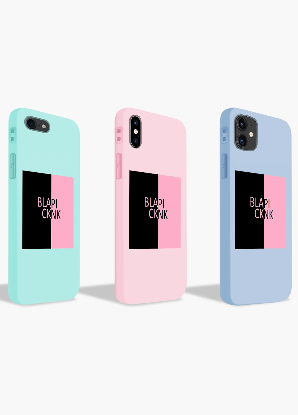 Чохол силіконовий Apple Iphone 8 Блек Пінк (BlackPink) Білий (6151-1345) MobiPrint (219538817)