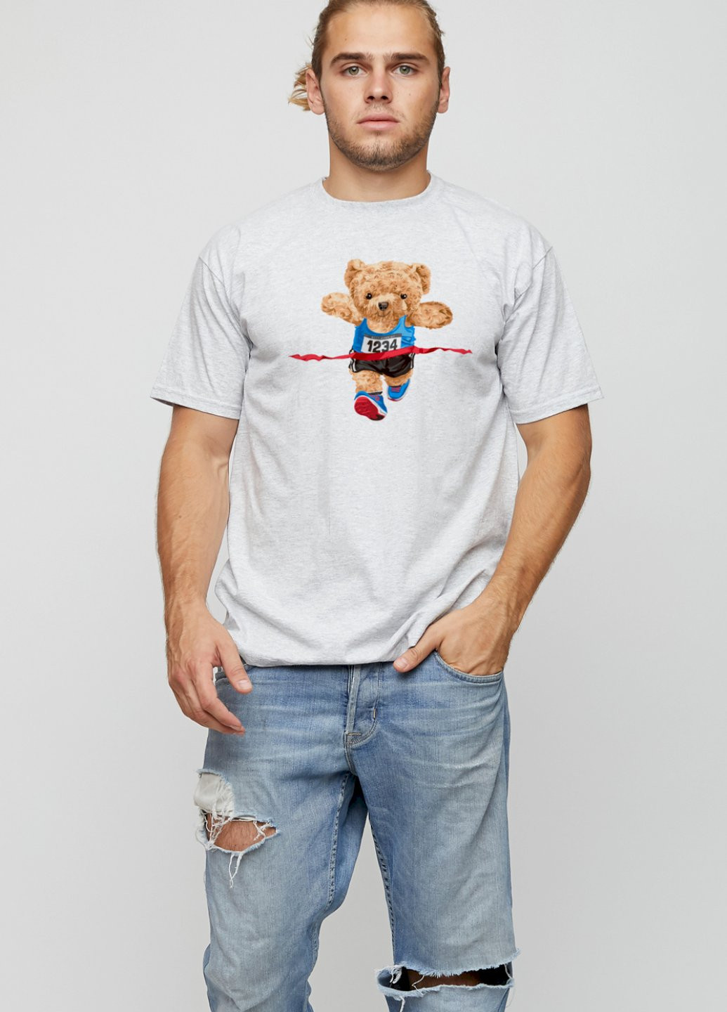 Сіра футболка чоловіча basic YAPPI