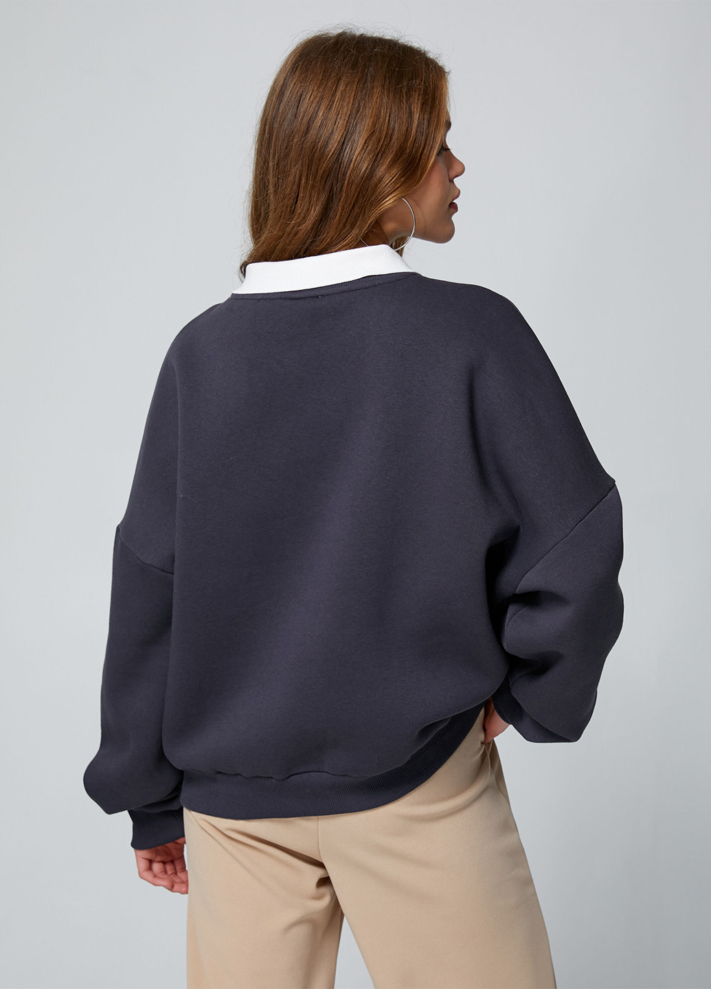 Темно-сірий світшот KOTON кінь без декору (263704332)