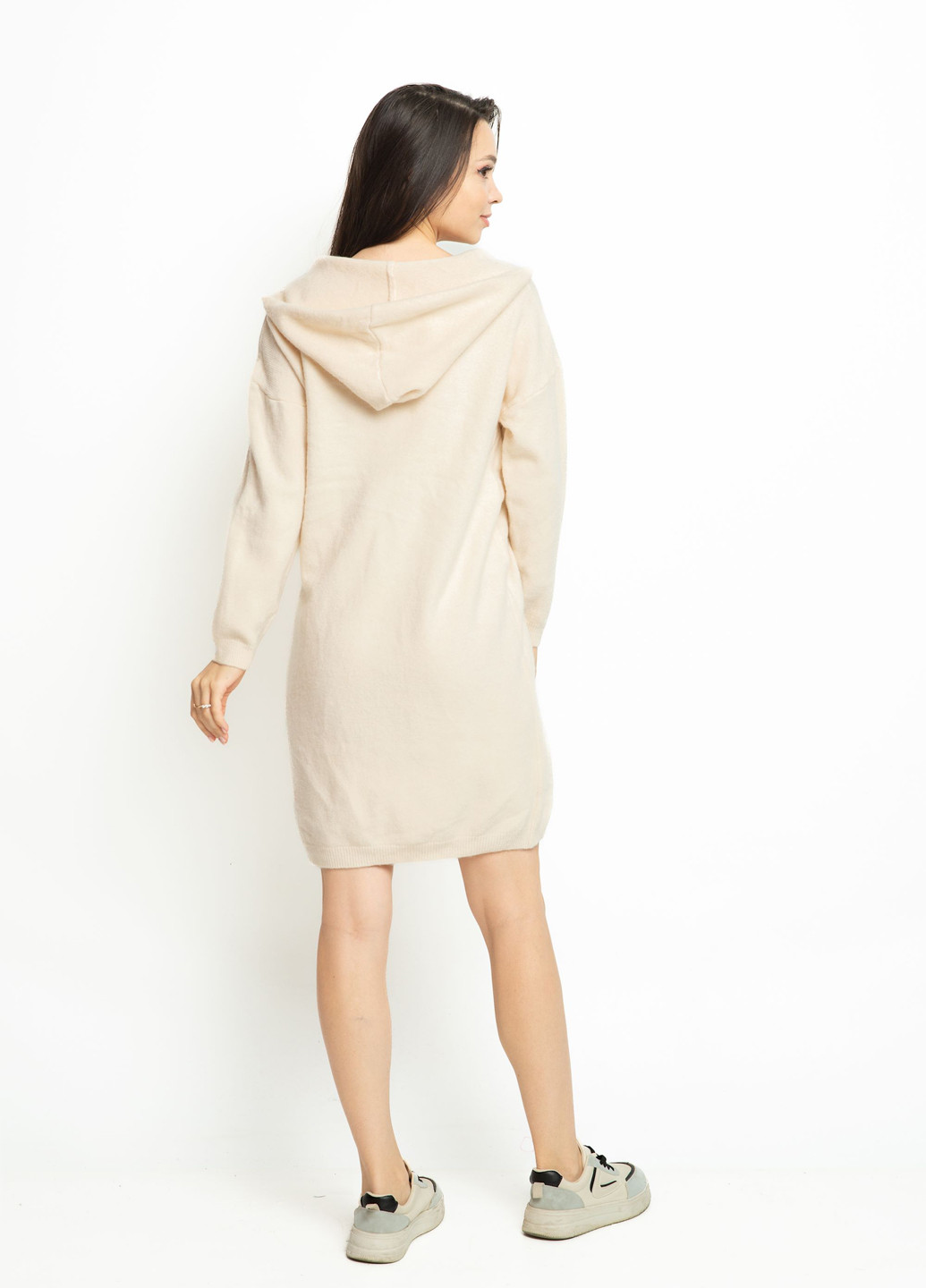 Світло-бежева спортивна сукня сукня-худі Time of Style однотонна