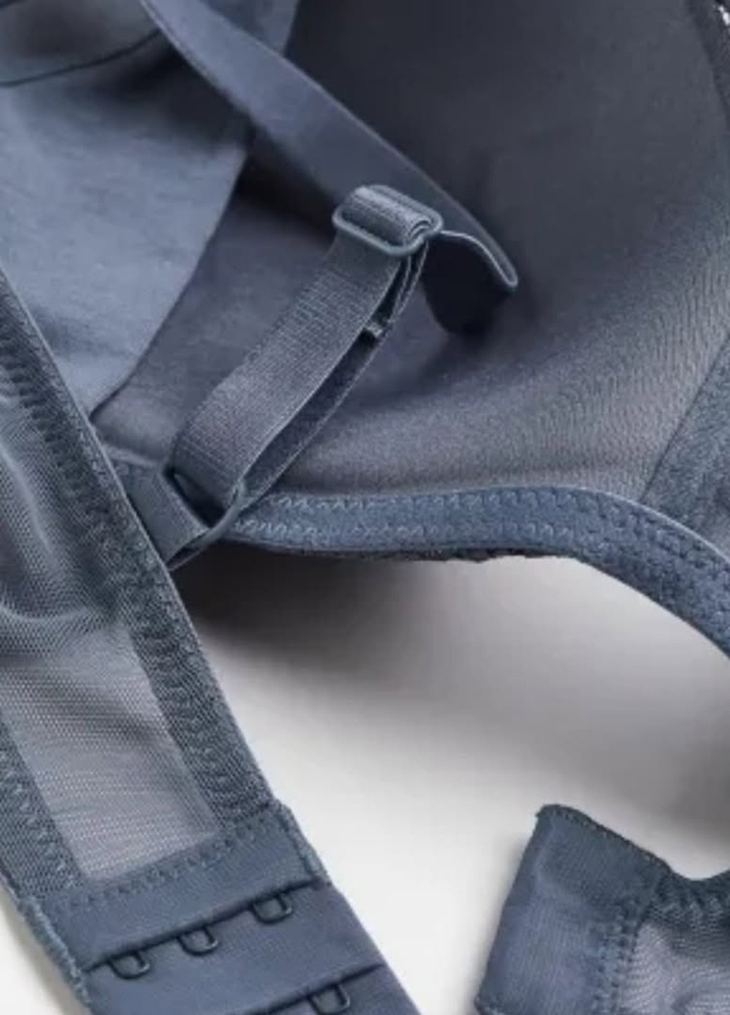 Сіро-синій бюстгальтер для годуючих H&M без кісточок поліамід