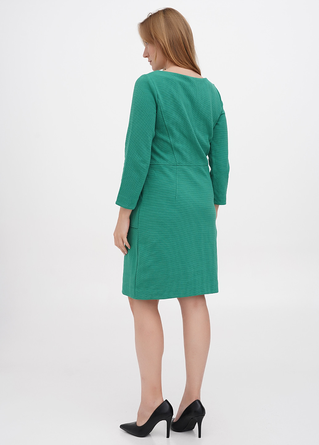 Зеленое кэжуал платье футляр Boden однотонное