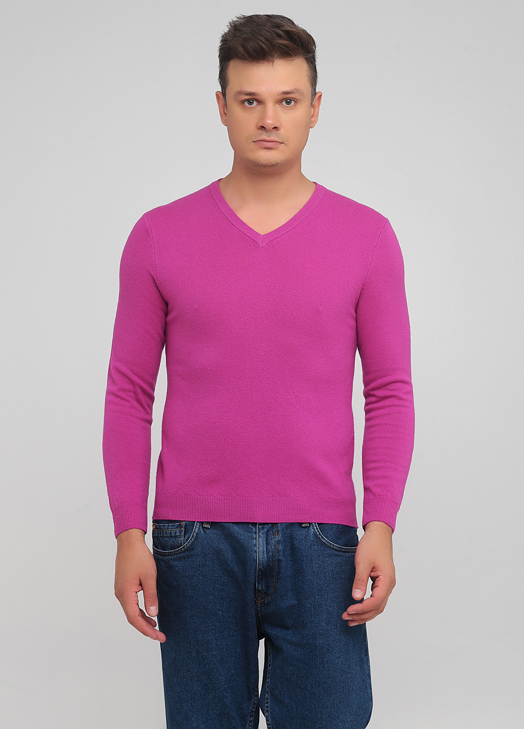 Фуксиновый демисезонный пуловер пуловер United Colors of Benetton