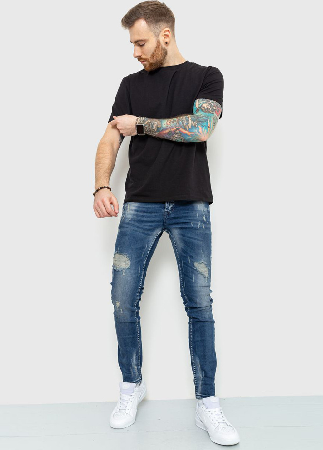 Темно-синие демисезонные скинни джинсы Ager