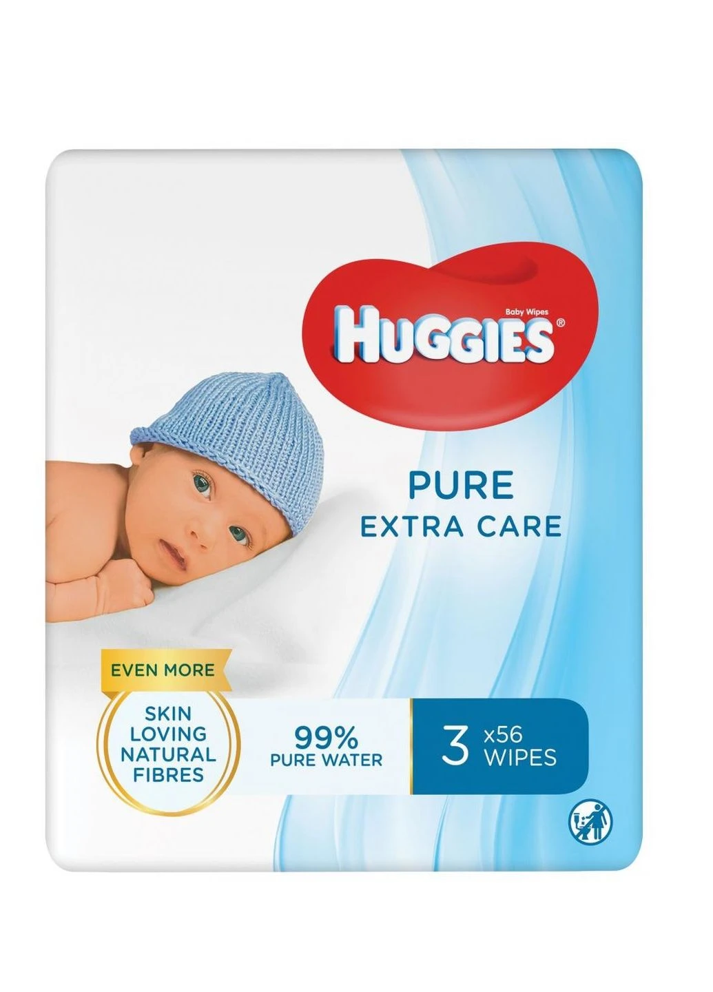 ДЕТСКИЕ ВЛАЖНЫЕ САЛФЕТКИ 3 Х 56 ШТ Huggies (248898430)