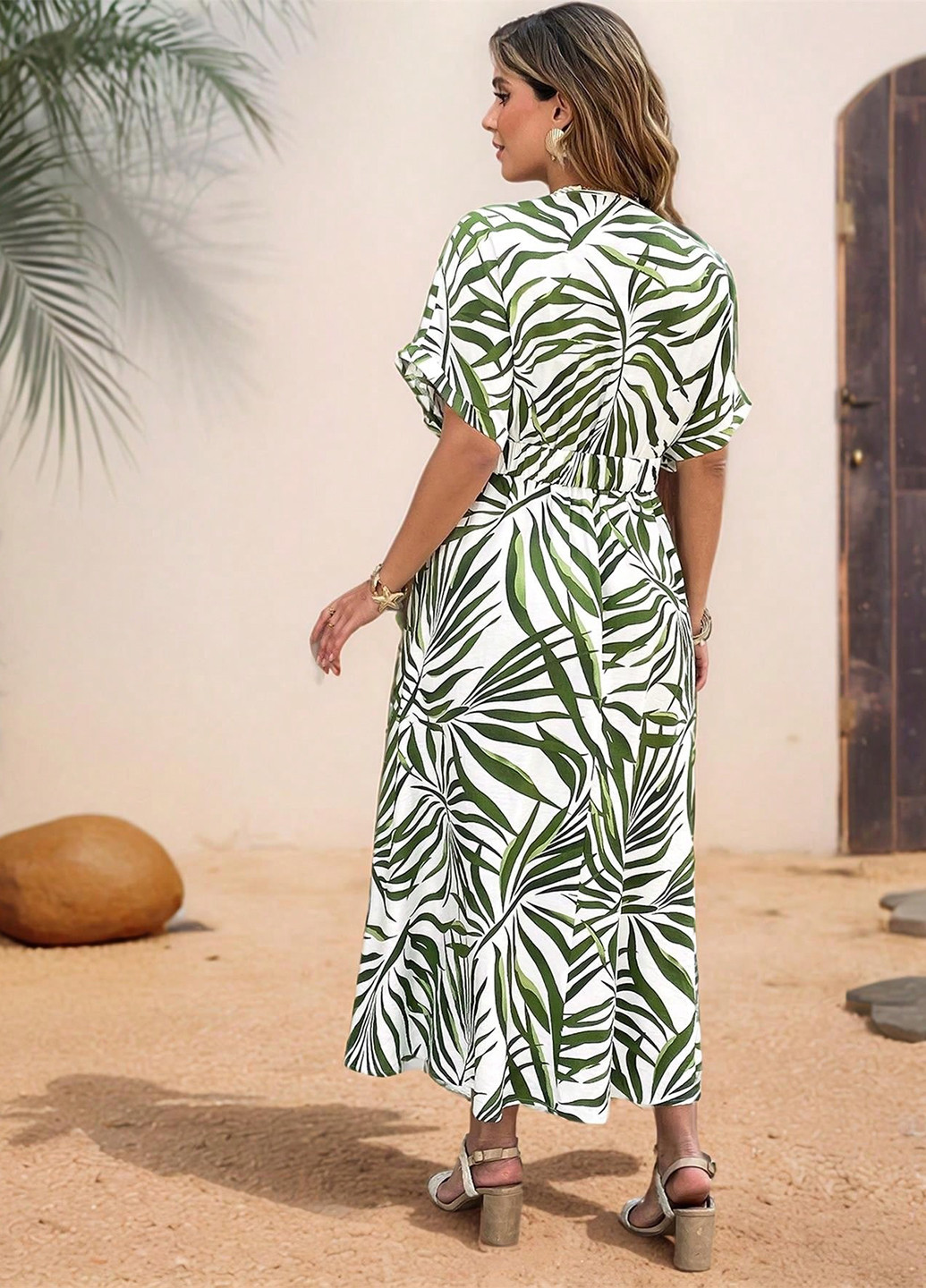 Білий кежуал сукня кльош SHEIN з малюнком