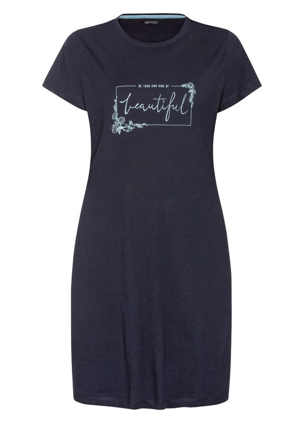 Темно-синя домашній сукня сукня-футболка Esmara з написами
