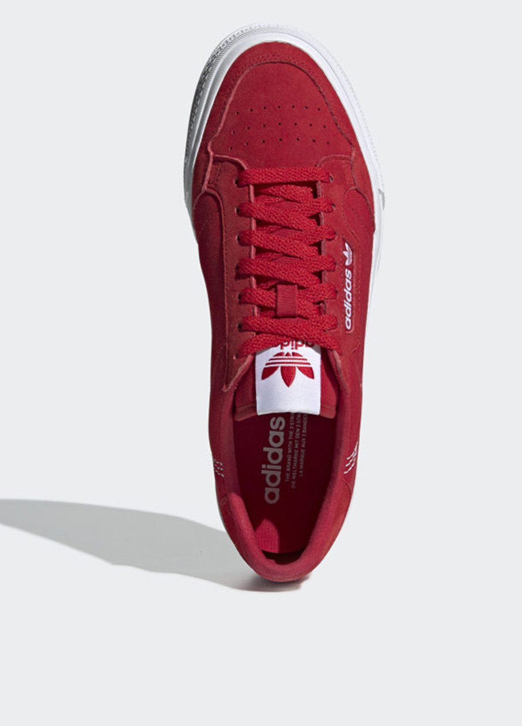 Красные всесезонные кроссовки adidas Continental Vulc