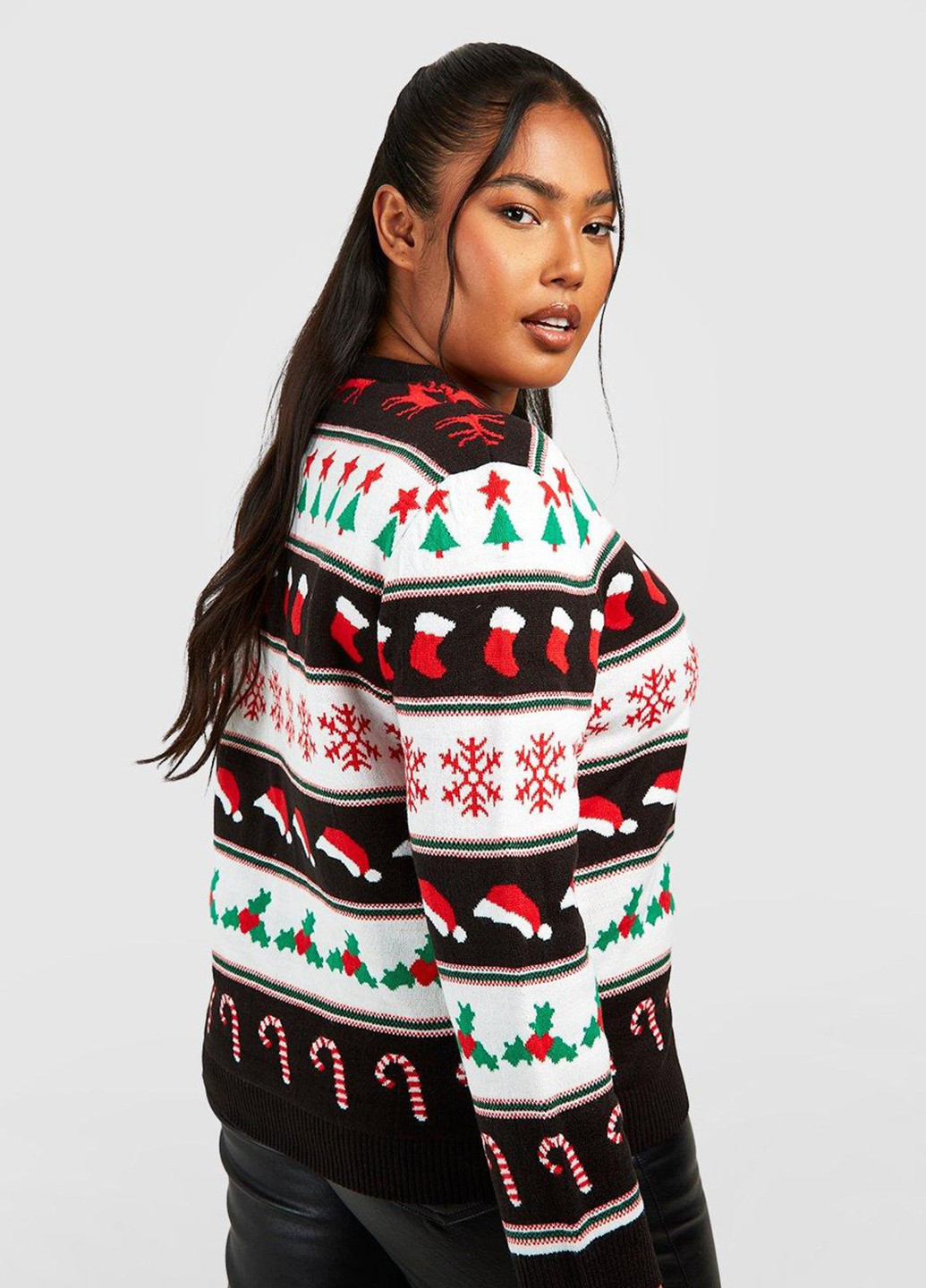 Комбинированный зимний джемпер джемпер Boohoo