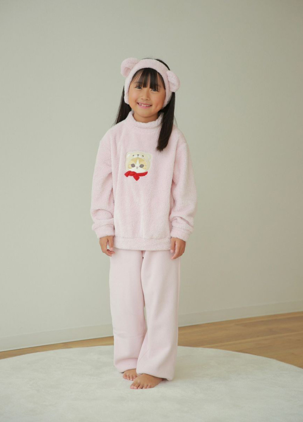 Рожева зимня піжама (світшот, штани, пов'язка) Uniqlo