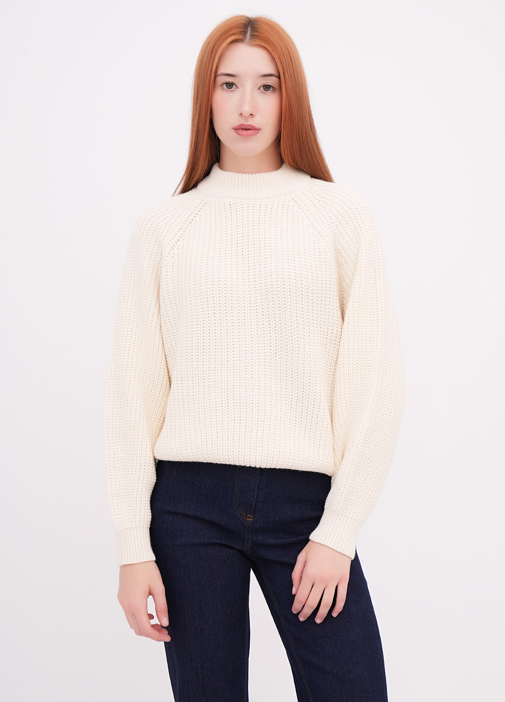 Кремовый зимний свитер EQUILIBRI