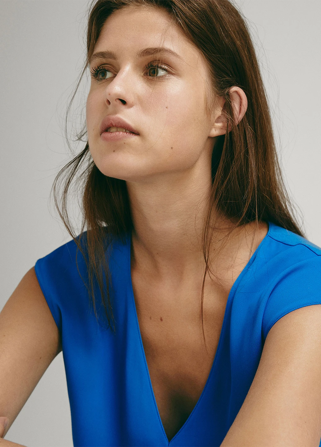 Синяя блуза Massimo Dutti