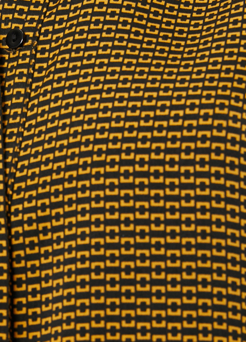 Горчичная классическая рубашка с абстрактным узором KOTON