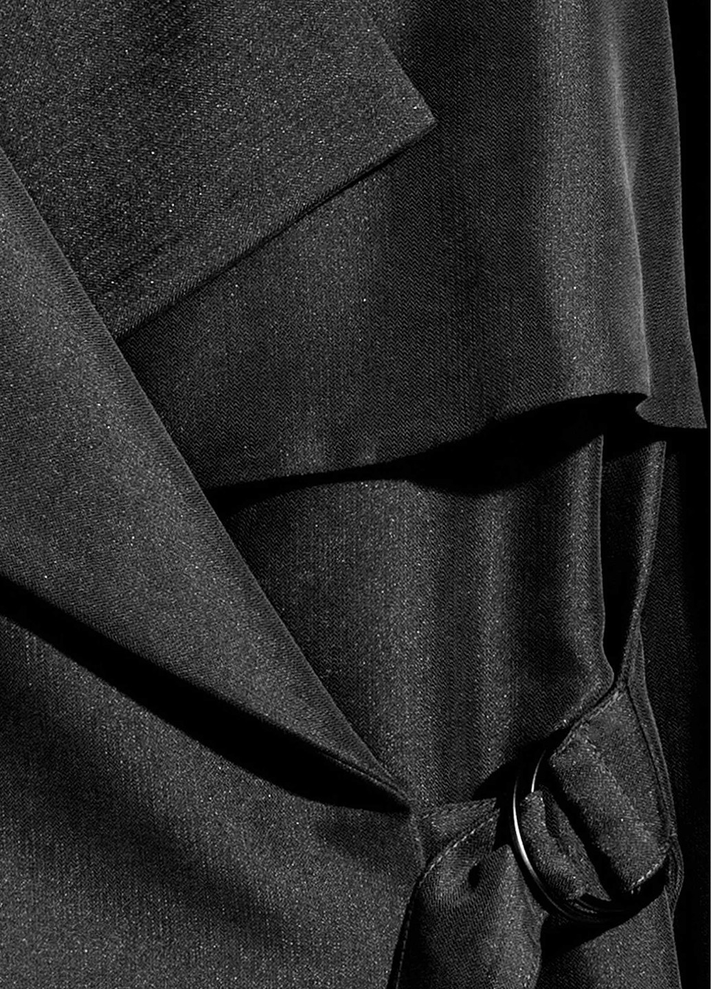 Чорне демісезонне Пальто двобортне H&M
