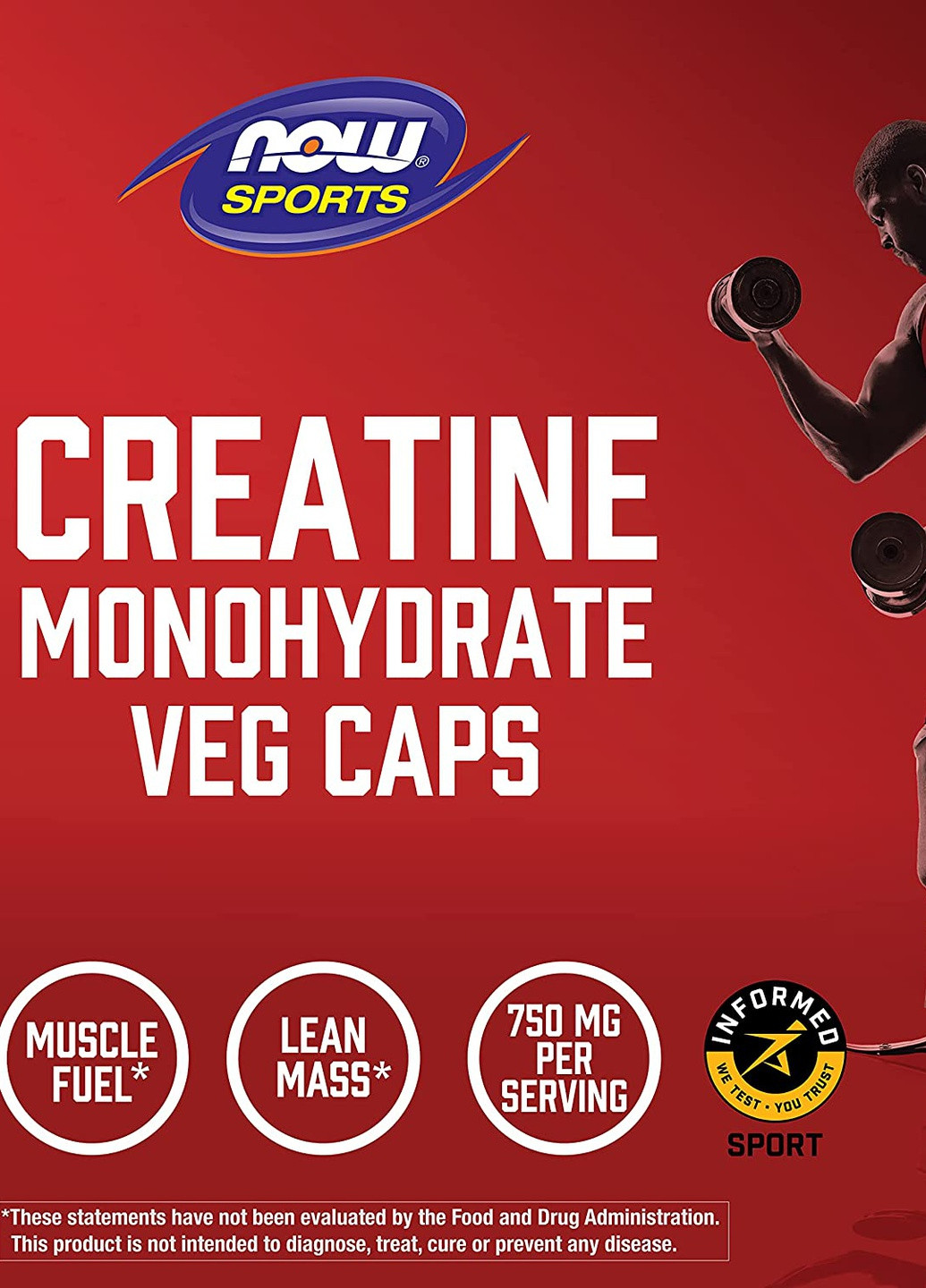 Креатин Foods Creatine Monohydrate 750 mg 120 caps Now (254371954)