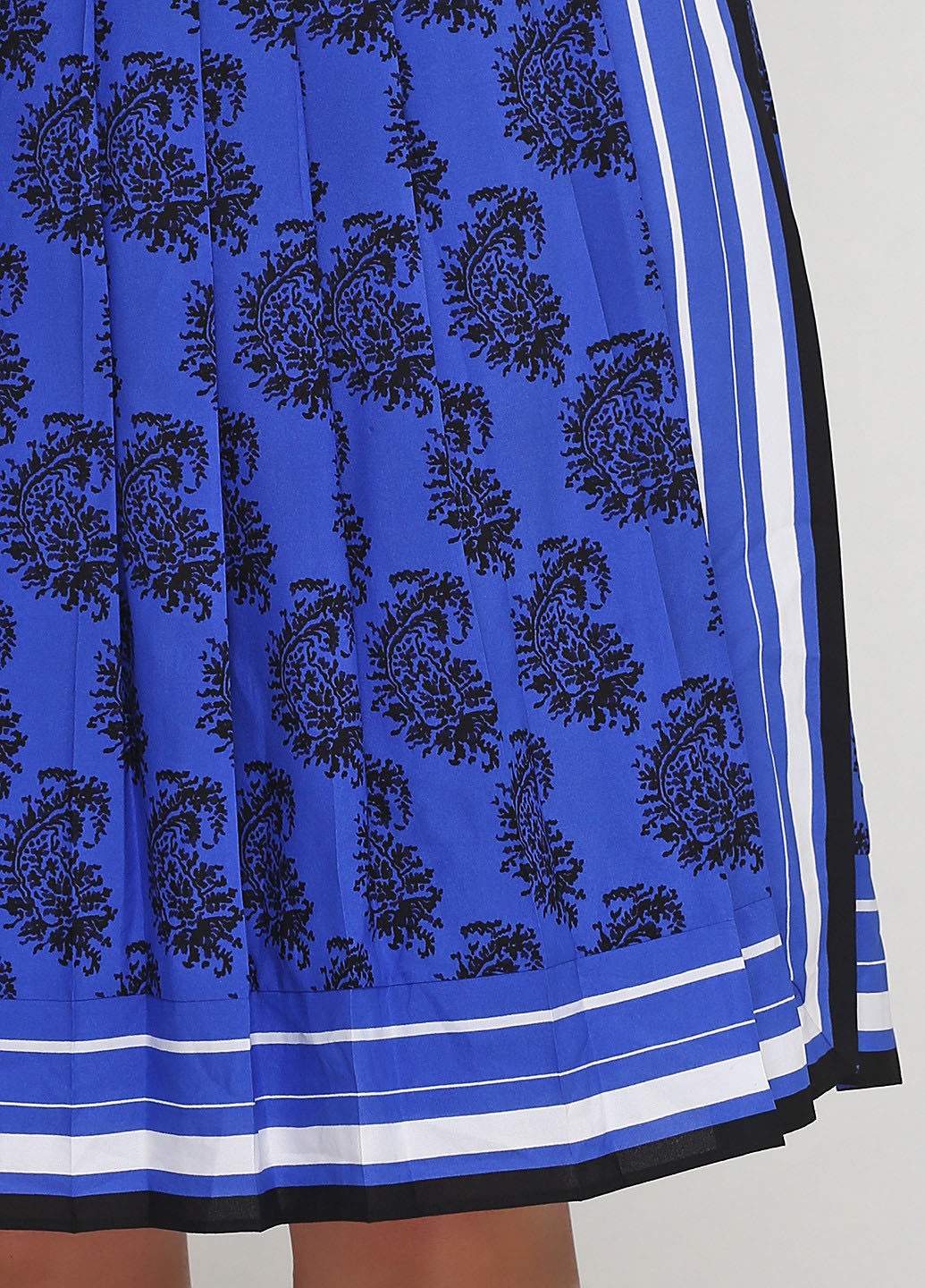Синяя кэжуал с абстрактным узором юбка Banana Republic а-силуэта (трапеция), плиссе