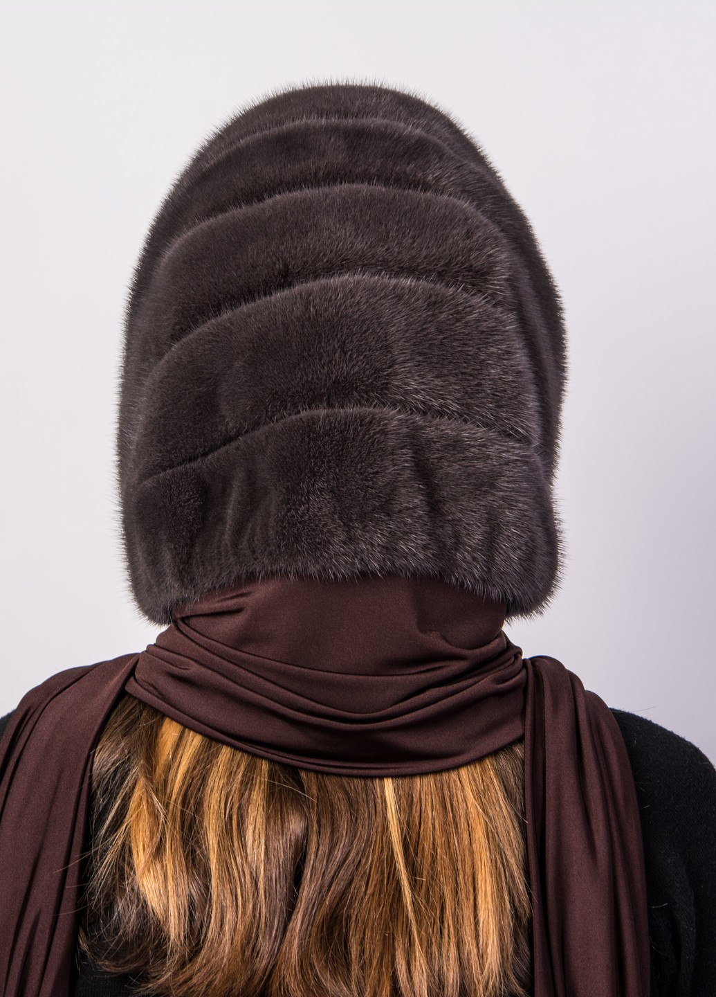 Жіночий норкову хустку на голову Меховой Стиль ракушка (246420957)