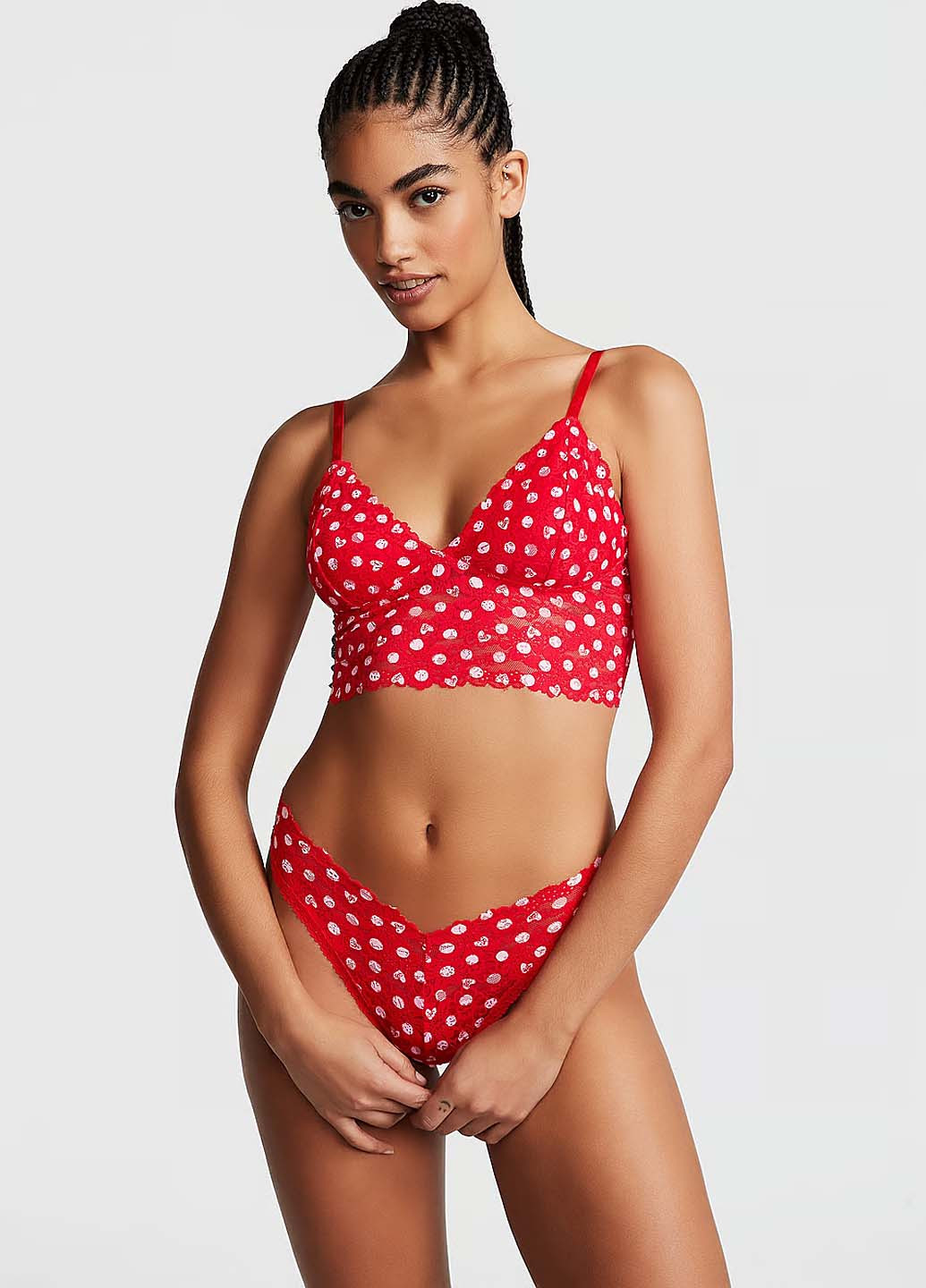 Красный демисезонный комплект (бюстгальтер, трусики) Victoria's Secret