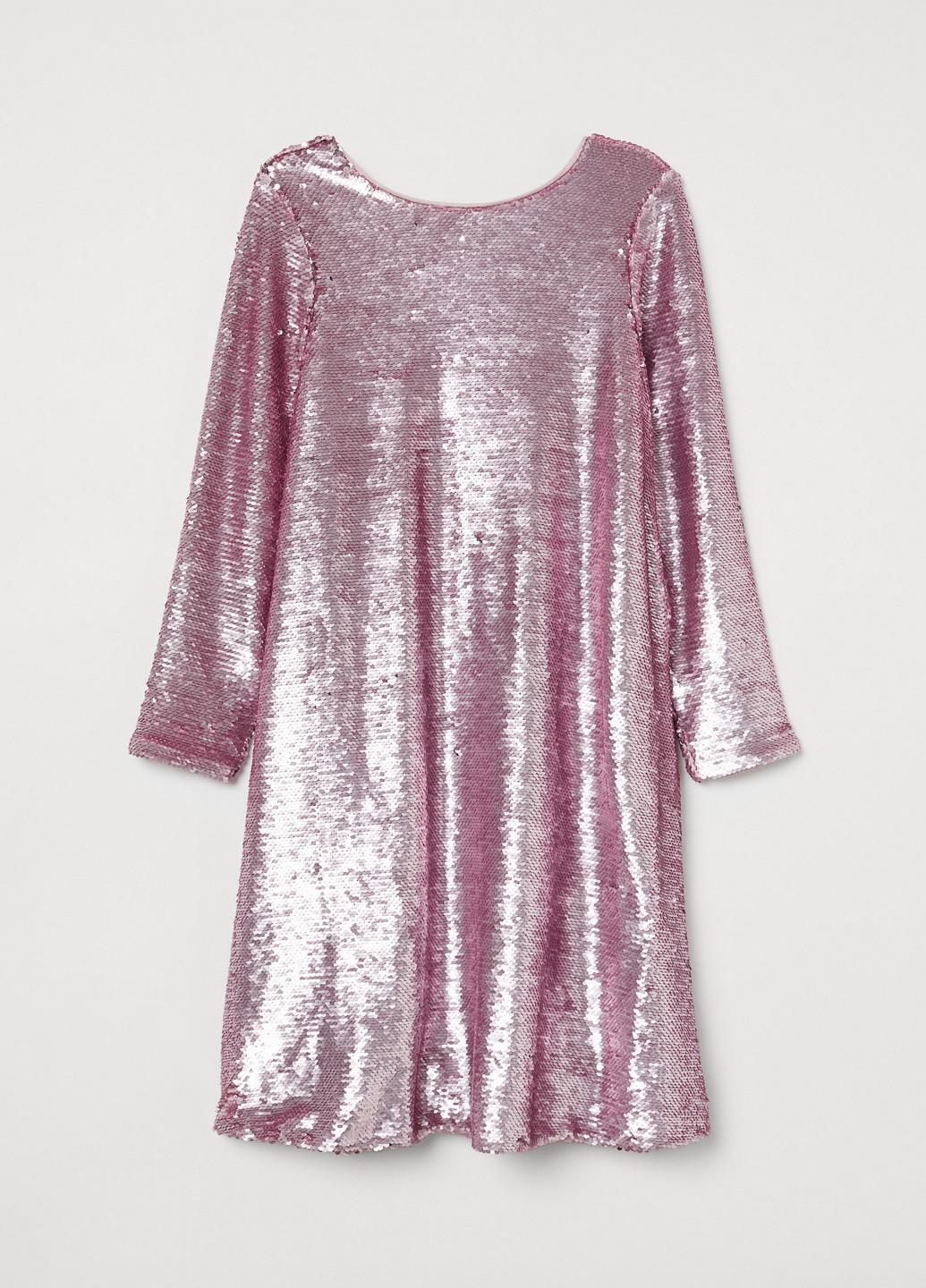 Розовое коктейльное платье H&M однотонное