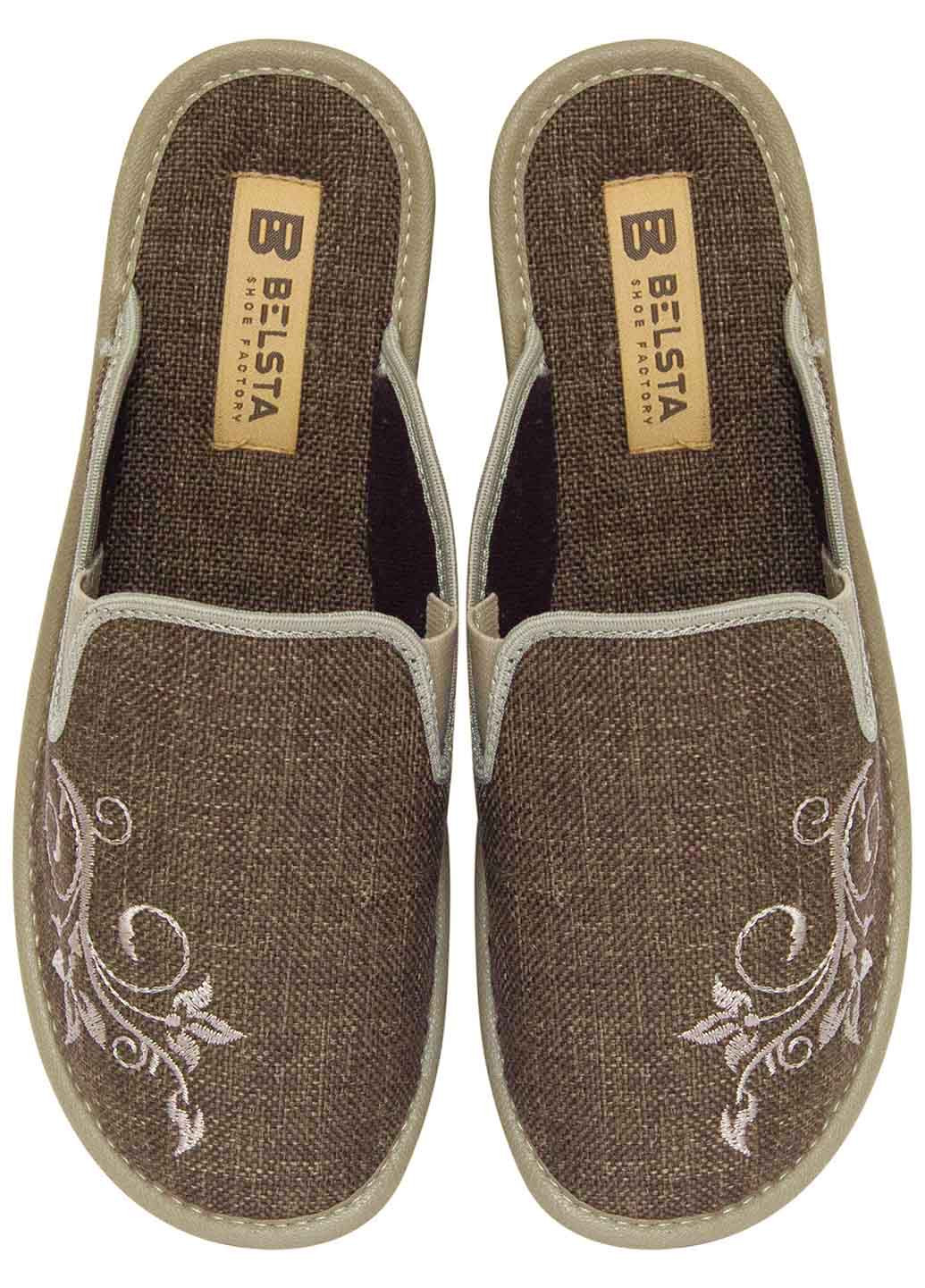 Коричневые тапочки Белста