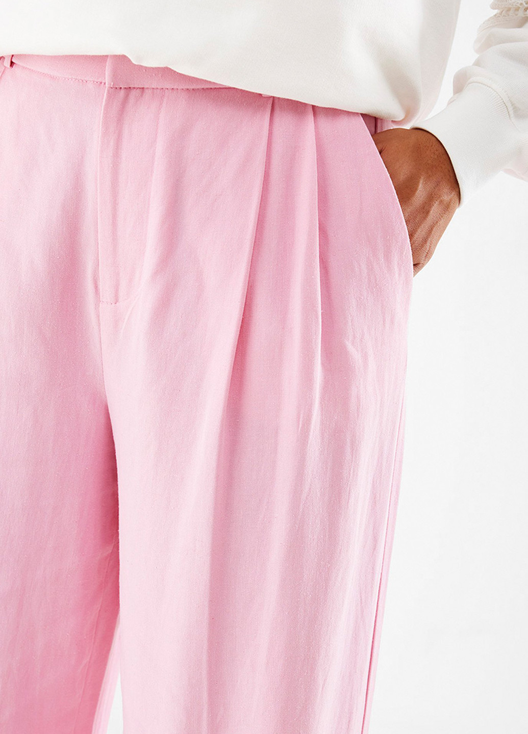 Розовые кэжуал летние палаццо брюки Mexx