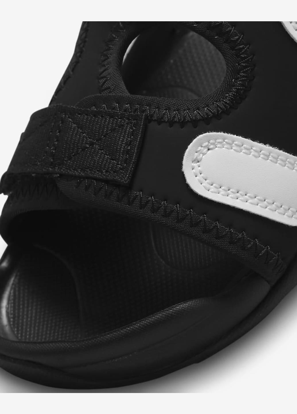 Черные кэжуал сандалии sunray adjust 6 (ps) dx5545-002 Nike на липучке