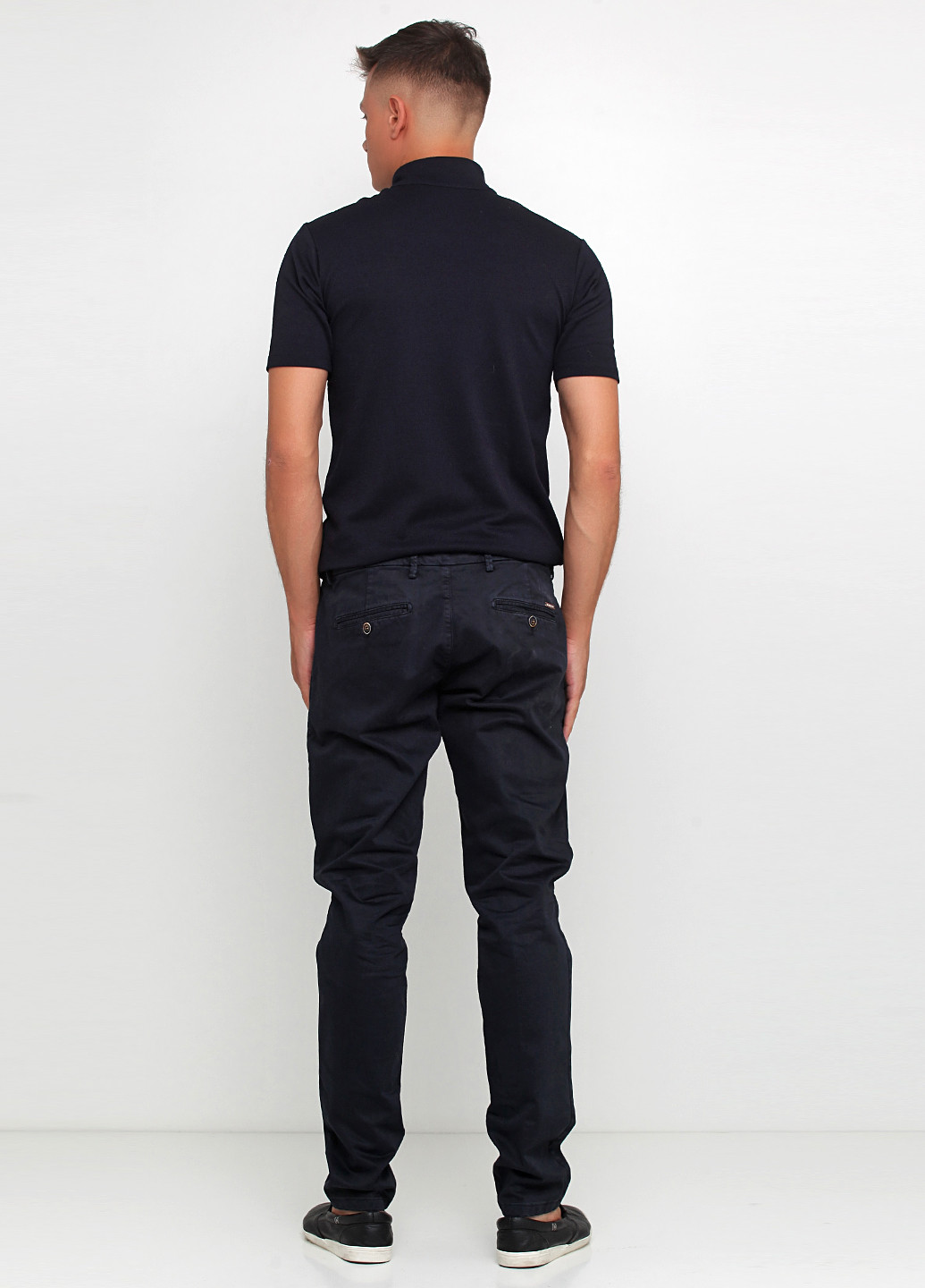 Темно-синие кэжуал демисезонные прямые брюки Takeshy Kurosawa