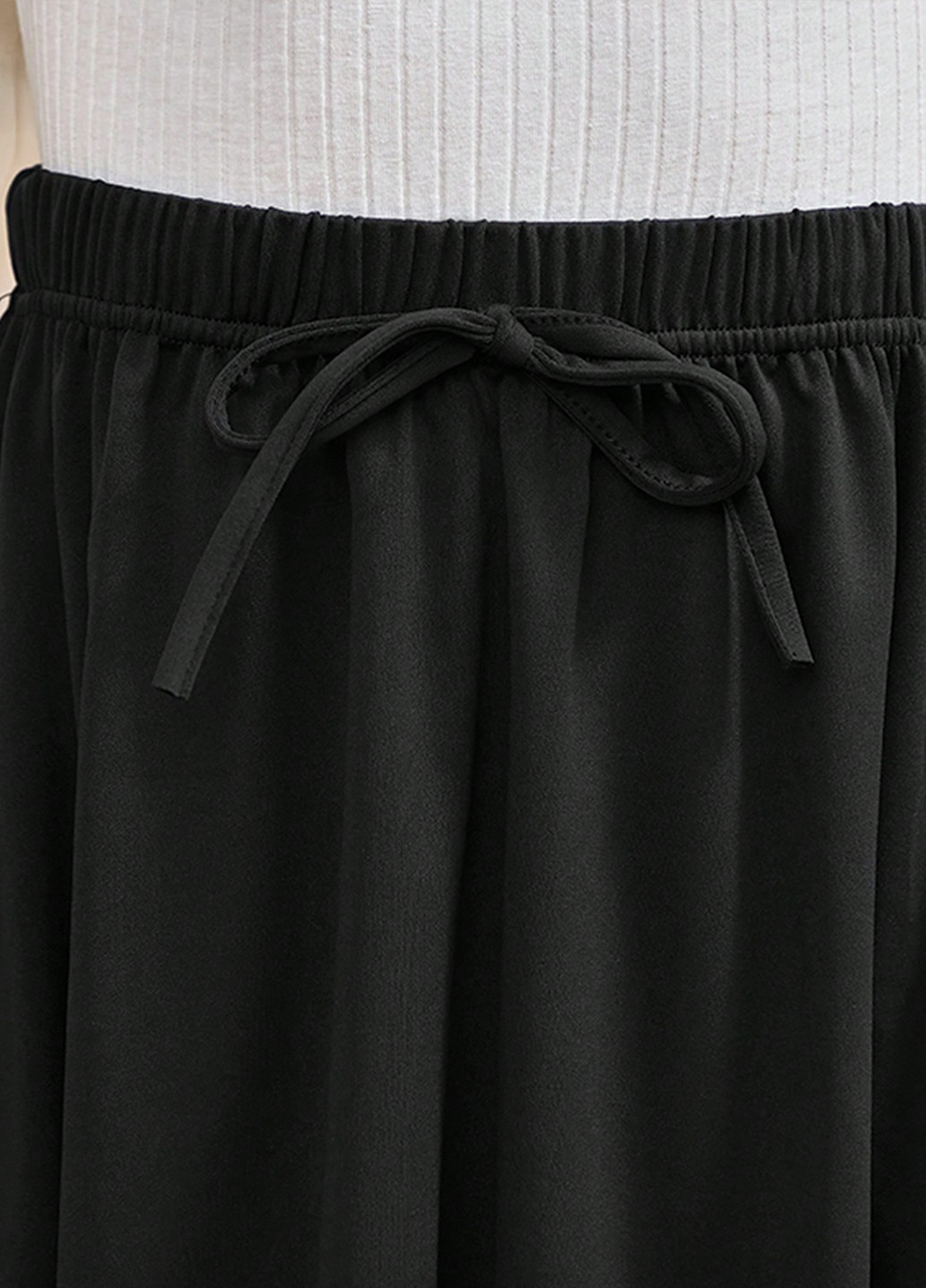 Черная кэжуал однотонная юбка SHEIN клешированная