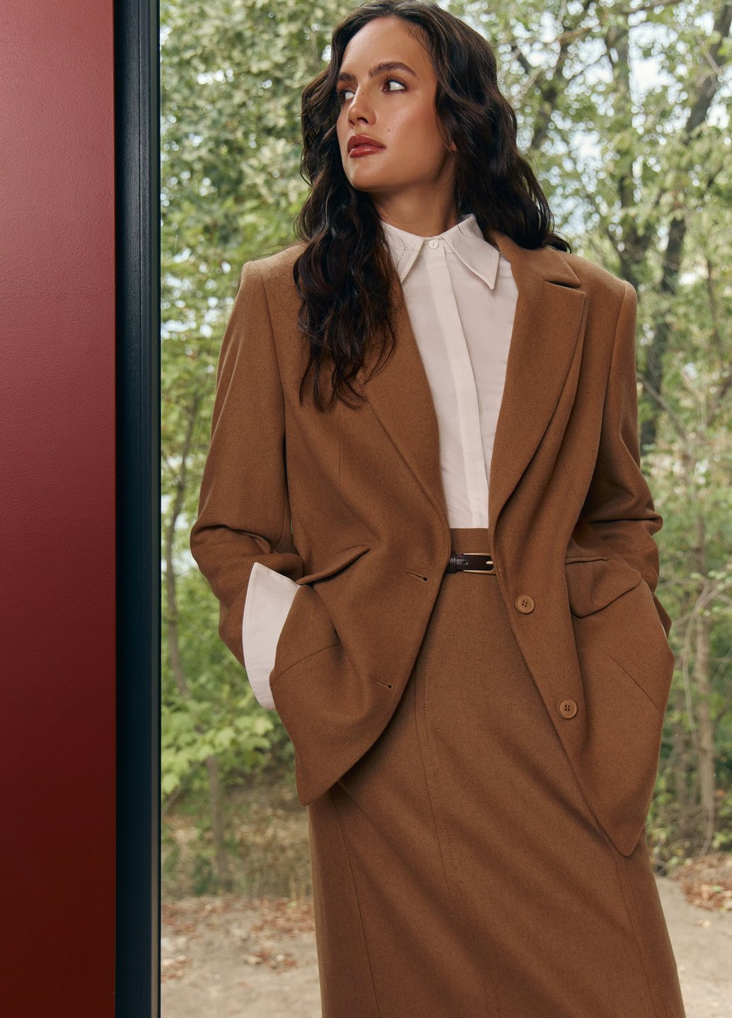 Светло-коричневый женский жакет Gepur однотонный - демисезонный