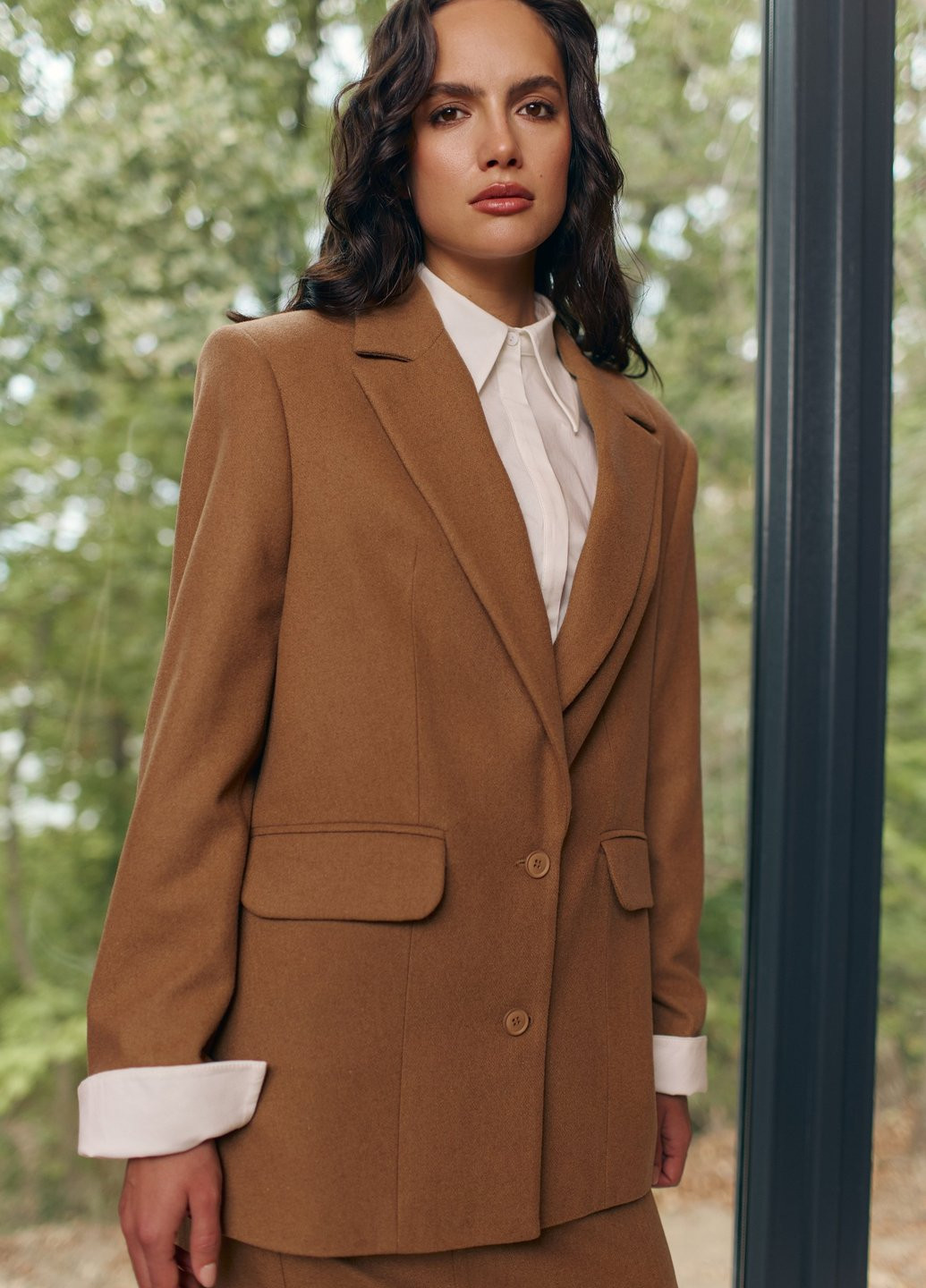 Светло-коричневый женский жакет Gepur однотонный - демисезонный