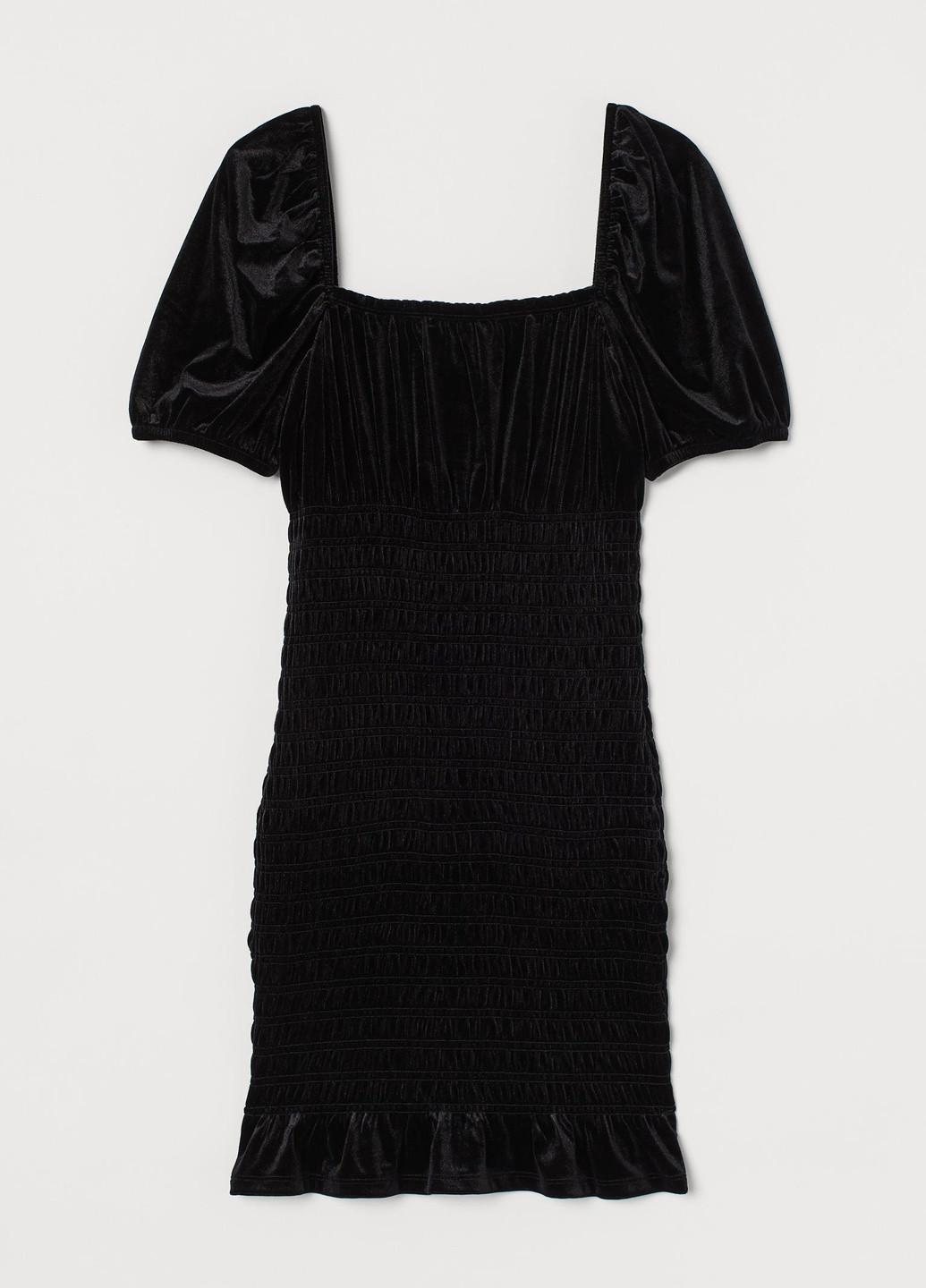 Чорна кежуал сукня велюр H&M однотонна