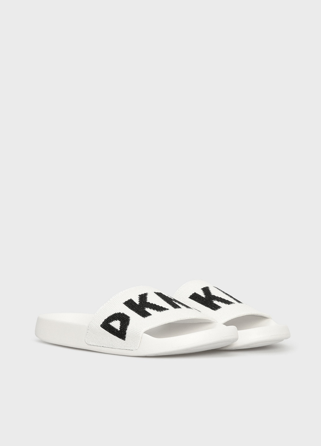 Белые шлепанцы DKNY