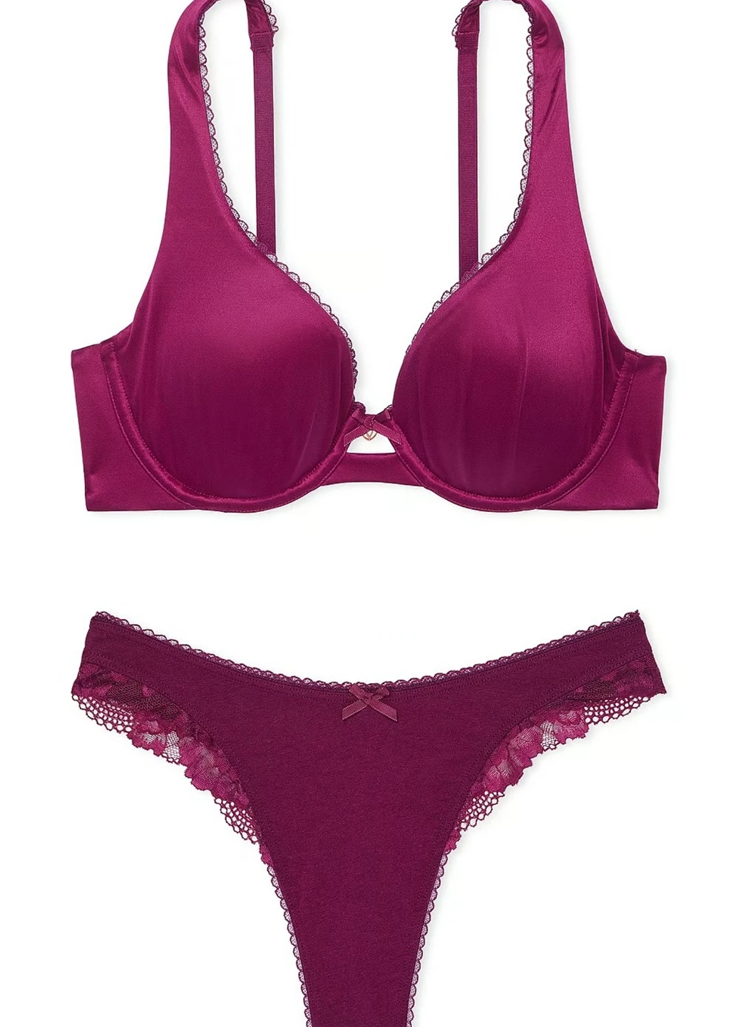 Сливовый демисезонный комплект (бюстгальтер, трусики) Victoria's Secret