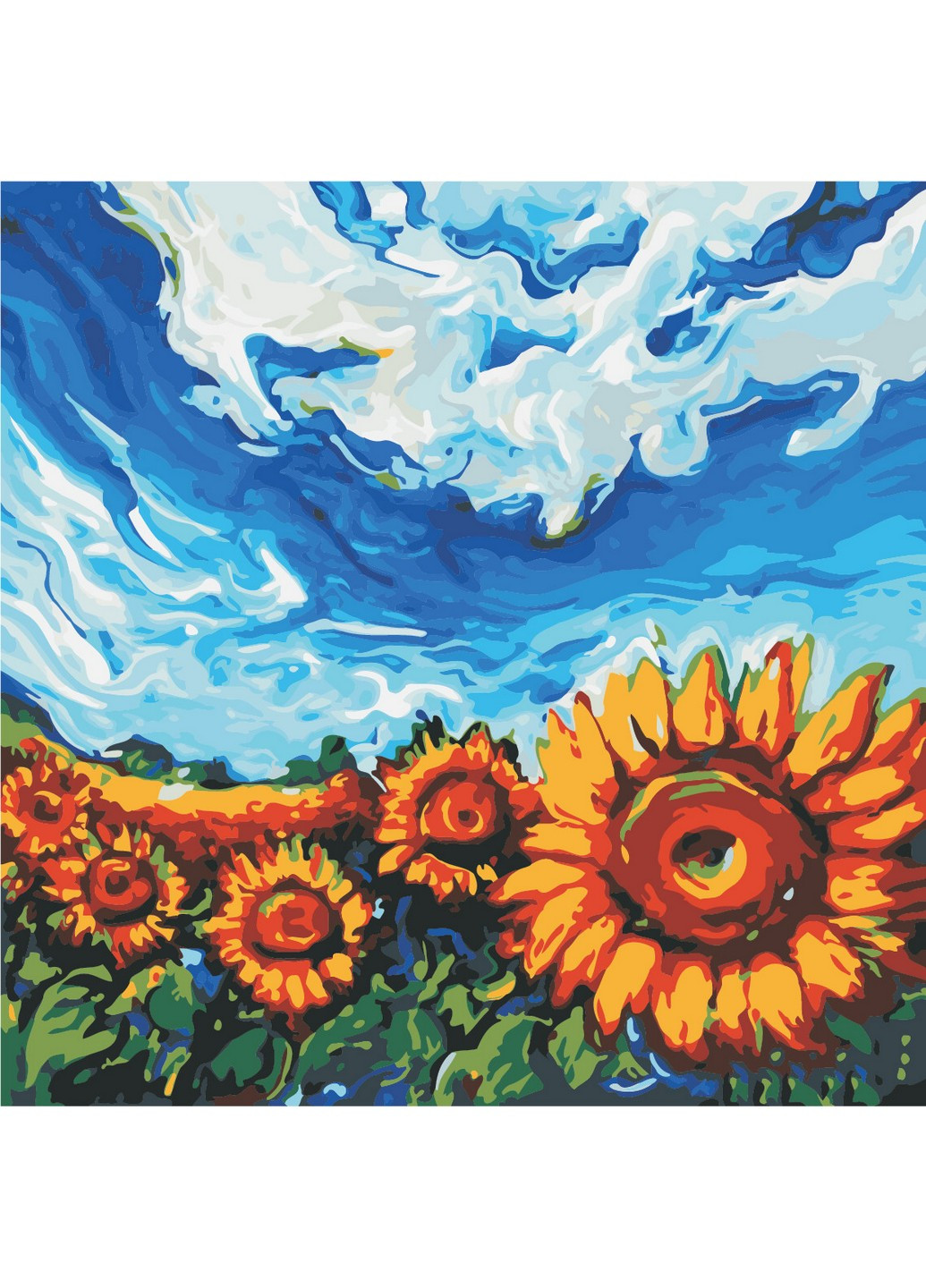 Картина за номерами "Українські соняшники" 40х40 см ArtStory (253101792)