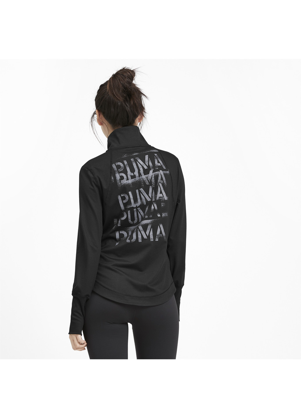 Олимпийка Studio Knit Jacket Puma чёрная спортивная полиэстер