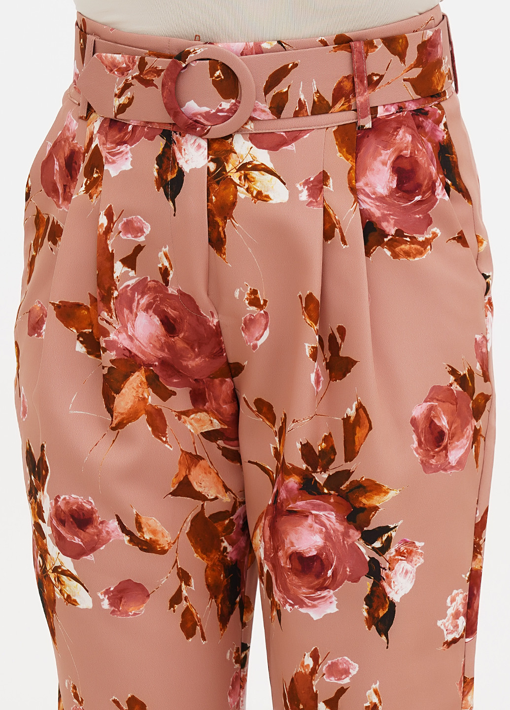 Розовые кэжуал летние укороченные, зауженные брюки Motivi
