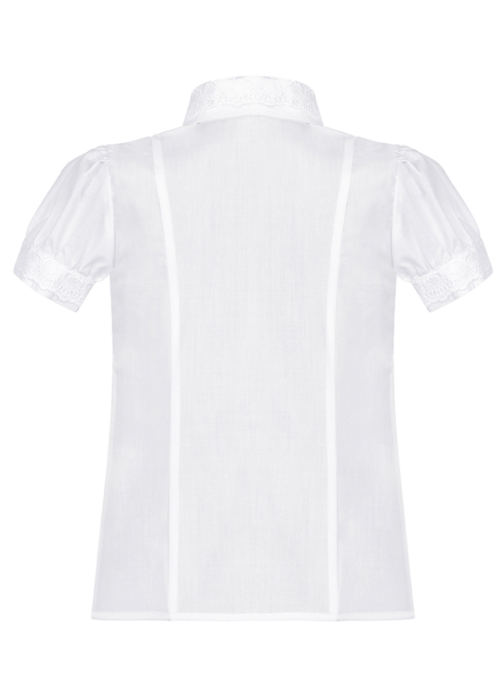 Белая однотонная блузка Sasha летняя