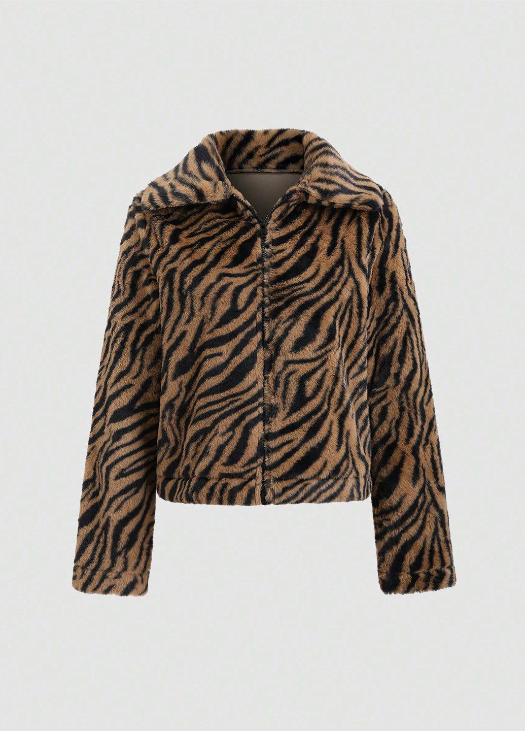 Коричнева демісезонна куртка SHEIN