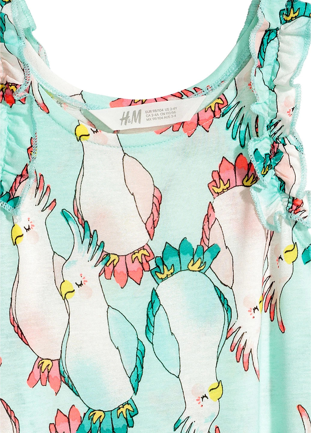 Светло-бирюзовое платье H&M (183622092)