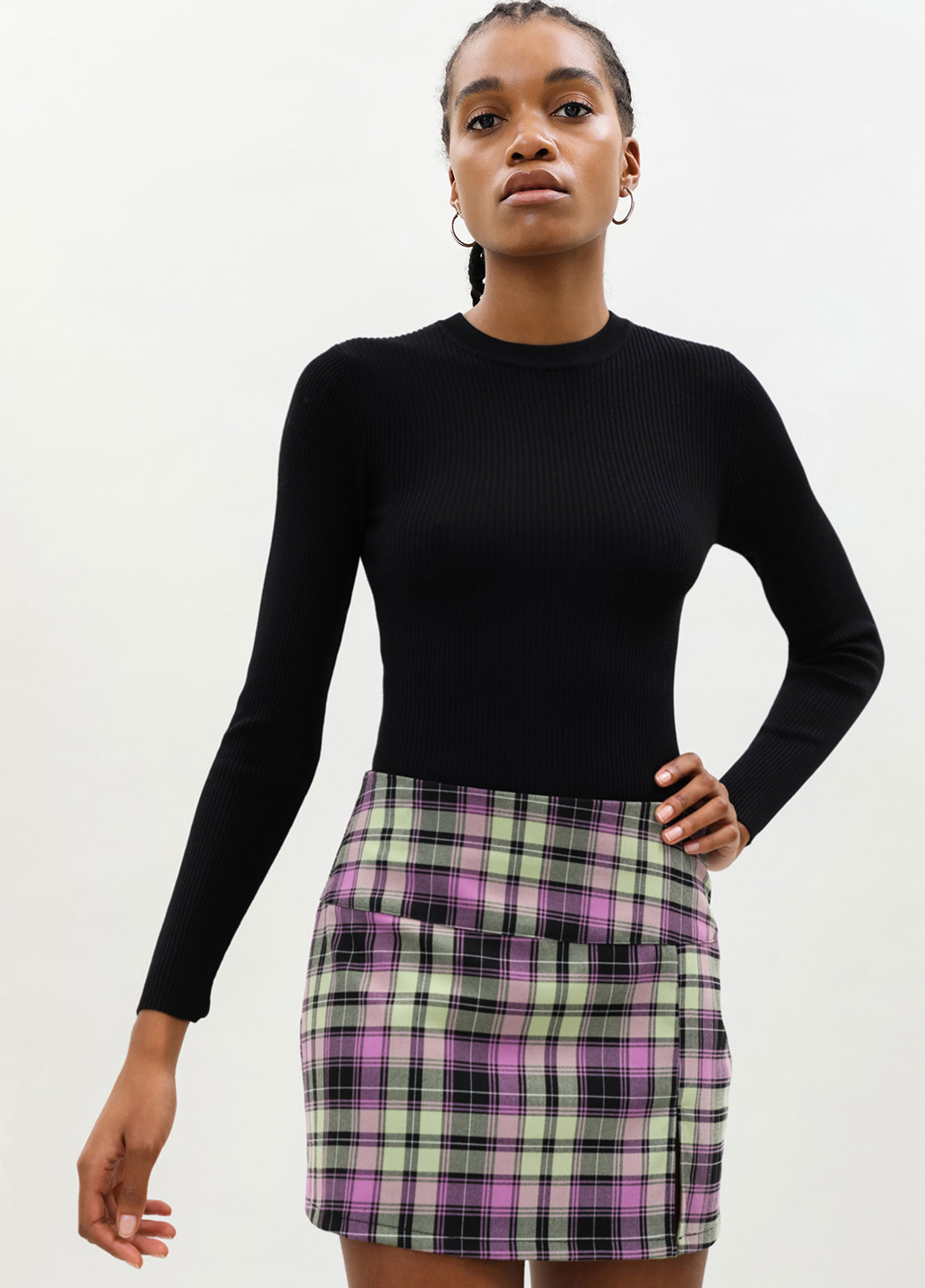 Разноцветная кэжуал в клетку юбка Lefties а-силуэта (трапеция)