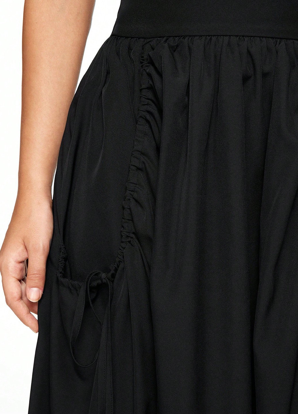 Черная кэжуал однотонная юбка SHEIN пышная