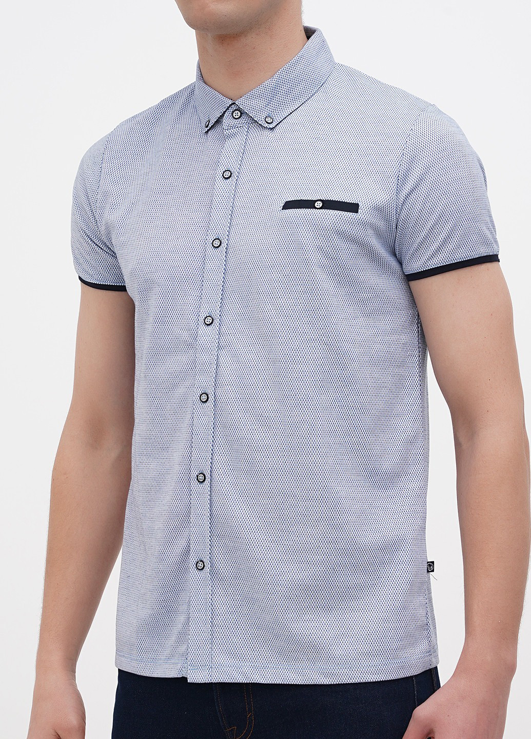 Голубой кэжуал рубашка с абстрактным узором Benson & Cherry