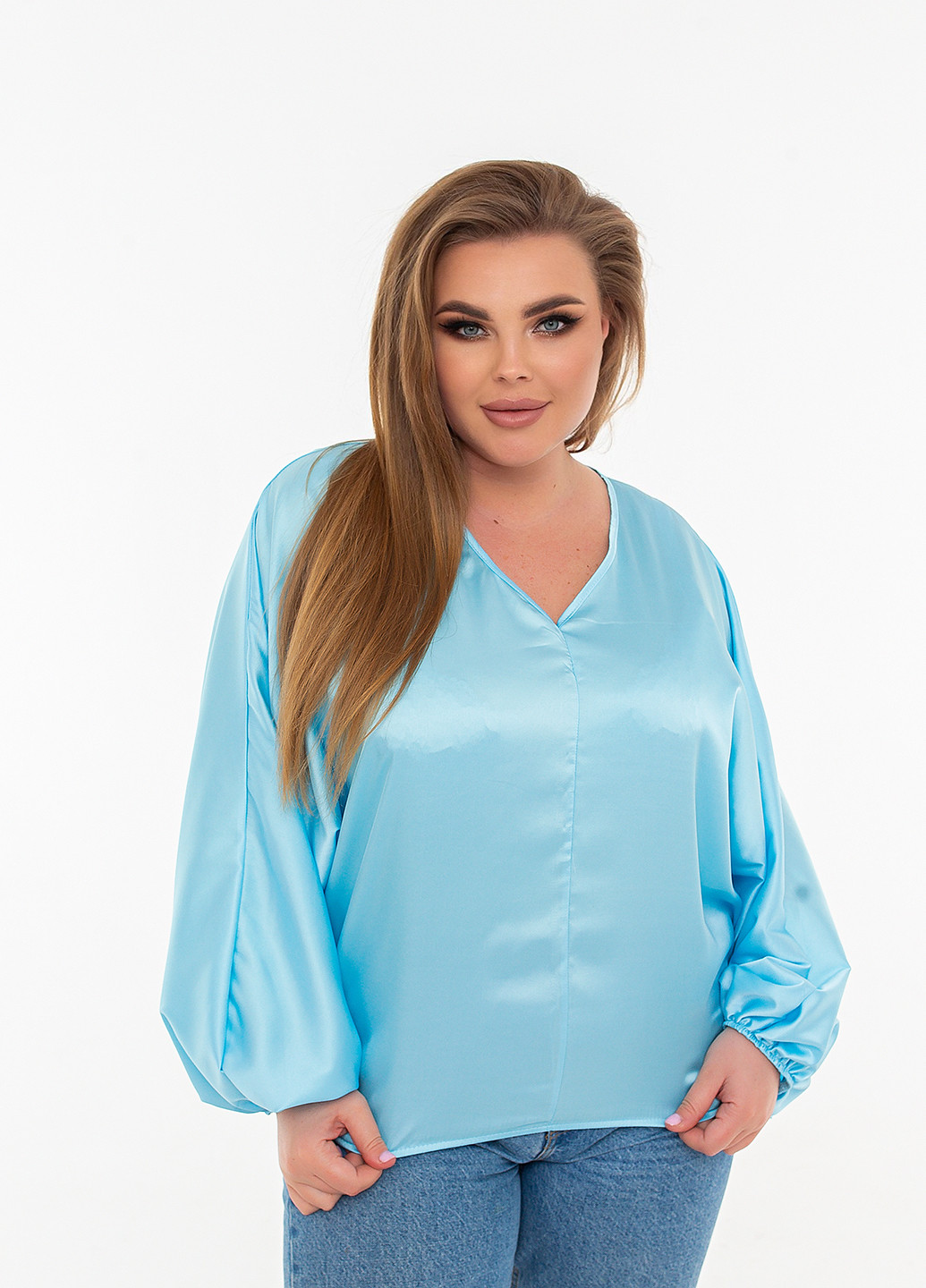 Голубая демисезонная блуза Elfberg